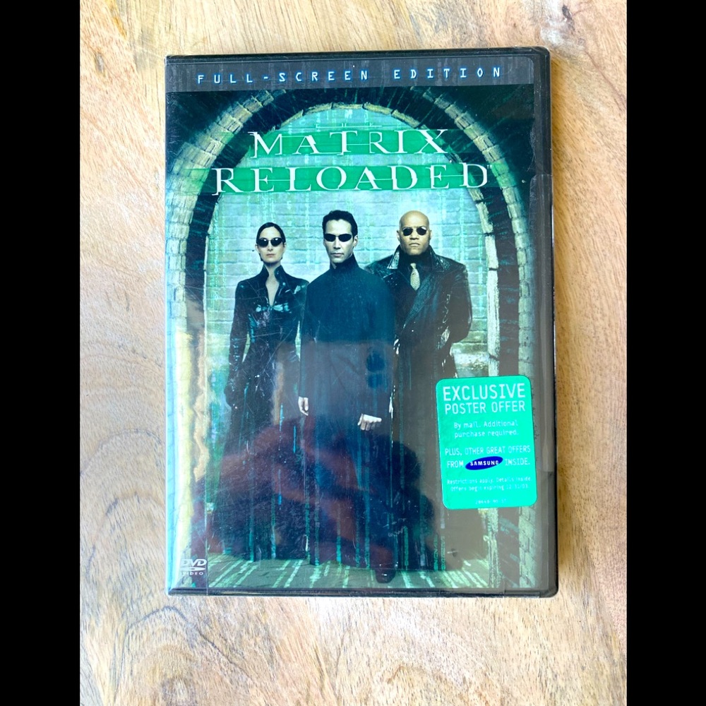 "Matrix Reloaded" Movie DVD Keanu Reeves Warner Brothers Brand New Sealed!